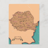 Roemeense vintage provincies kaart (Voorkant)