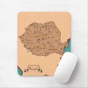Roemeense vintage provincies kaart muismat