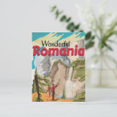 Roemeense vintage-reisposter briefkaart (Staand voorkant)