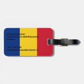 Roemeense vlag bagagelabel (Achterkant horizontaal)