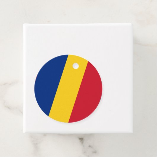 Roemeense vlag bedankjes labels (In situ)