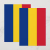 Roemeense vlag bedankkaart (Voorkant / Achterkant)