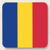 Roemeense vlag bier onderzetter (Voorkant)