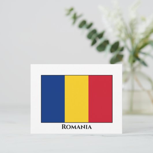 Roemeense vlag briefkaart (Staand voorkant)