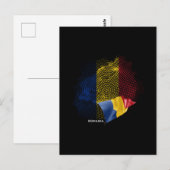 Roemeense vlag briefkaart (Voorkant / Achterkant)