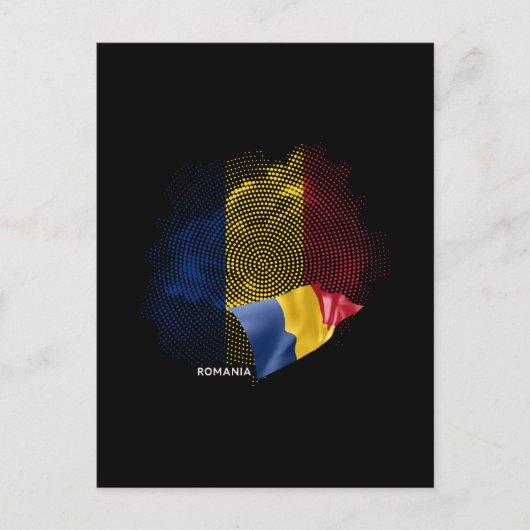 Roemeense vlag briefkaart (Voorkant)