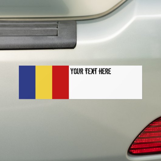 Roemeense vlag bumpersticker (Op auto)