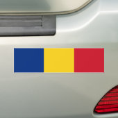 Roemeense vlag bumpersticker (Op auto)