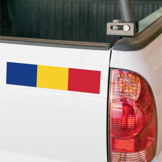 Roemeense vlag bumpersticker (Op Truck)