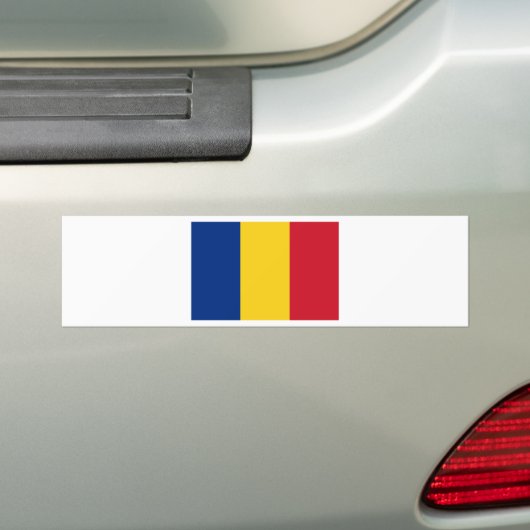 Roemeense vlag bumpersticker (Op auto)