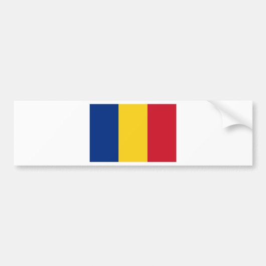 Roemeense vlag bumpersticker (Voorkant)