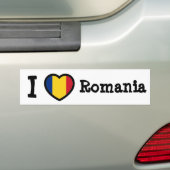 Roemeense vlag bumpersticker (Op auto)