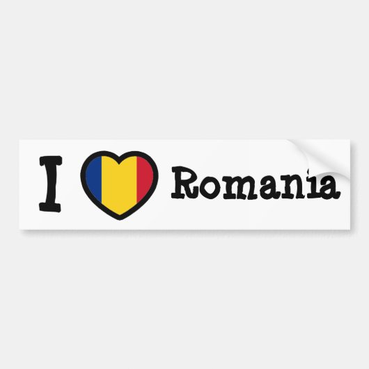 Roemeense vlag bumpersticker (Voorkant)