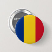 Roemeense vlag Button (Voorkant /achterkant)