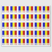 Roemeense vlag cadeau cadeaupapier (Vlak)