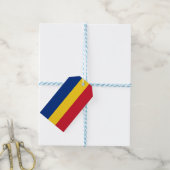 Roemeense vlag cadeaulabel (Met Touw)