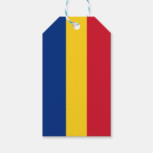 Roemeense vlag cadeaulabel (Voorkant)