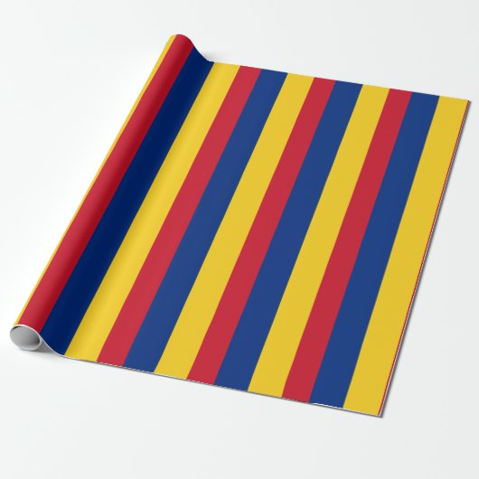 Roemeense vlag cadeaupapier (Uitgerold)
