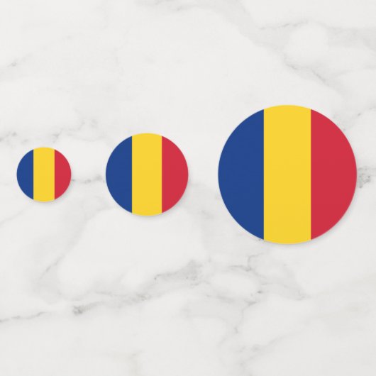 Roemeense vlag confetti (Voorkanten)