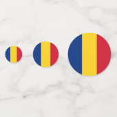 Roemeense vlag confetti (Achterkanten)