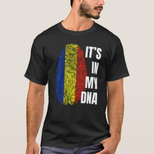 Roemeense vlag Dna Fingerprint Roemenië T-shirt