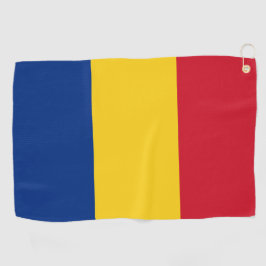 Roemeense vlag en golf Roemenië/sport Boekarest Golfhanddoek