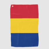 Roemeense vlag en golf Roemenië/sport Boekarest Golfhanddoek (Voorkant)