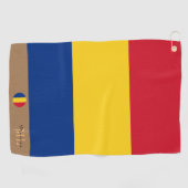 Roemeense vlag en Roemeense monoculaire handdoek (Horizontaal)