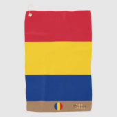 Roemeense vlag en Roemeense monoculaire handdoek (Voorkant)
