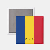 Roemeense vlag en Roemeense vakantie, reizen/sport Magneet (Voorkant / Achterkant)