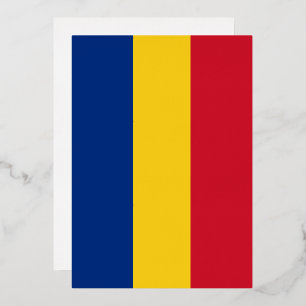 Roemeense vlag folie uitnodiging