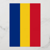 Roemeense vlag folie uitnodiging (Voorkant)