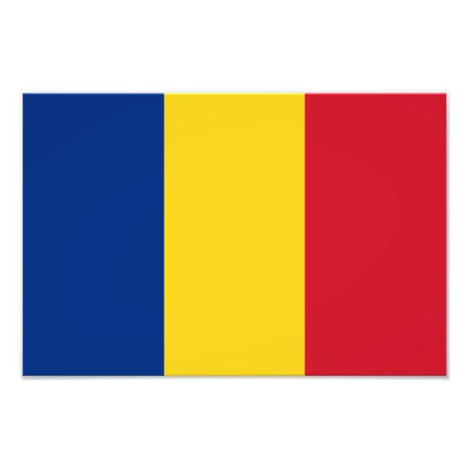 Roemeense vlag foto afdruk (Voorkant)