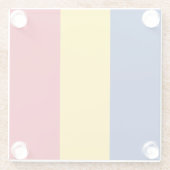 Roemeense vlag glazen onderzetter (Achterkant)