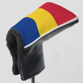 Roemeense vlag golfheadcover (3/4 voorkant)