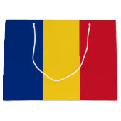 Roemeense vlag groot cadeauzakje (Voorkant)