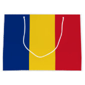 Roemeense vlag groot cadeauzakje (Voorkant)