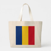 Roemeense vlag grote tote bag (Achterkant)