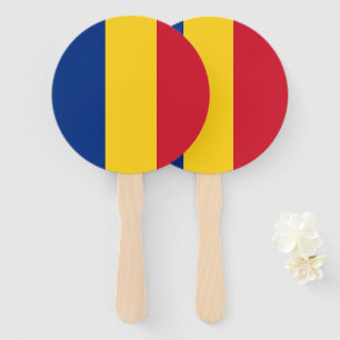 Roemeense vlag handwaaier