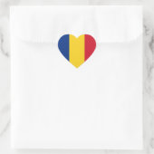 Roemeense vlag hart sticker (Tas)