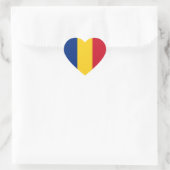 Roemeense vlag hart sticker (Tas)