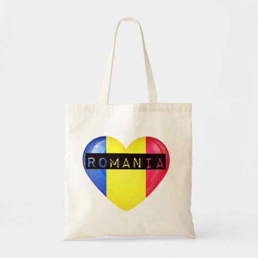 Roemeense Vlag Hart Tote Bag (Voorkant)