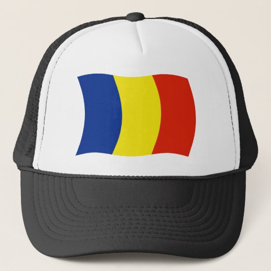 Roemeense Vlag Hoed Trucker Pet (Voorkant)