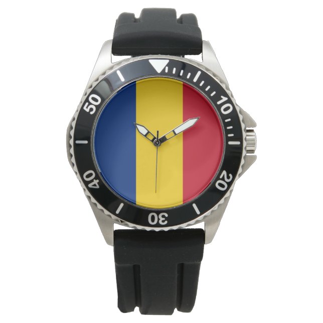 Roemeense vlag horloge (Voorkant)