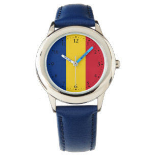 Roemeense vlag horloge