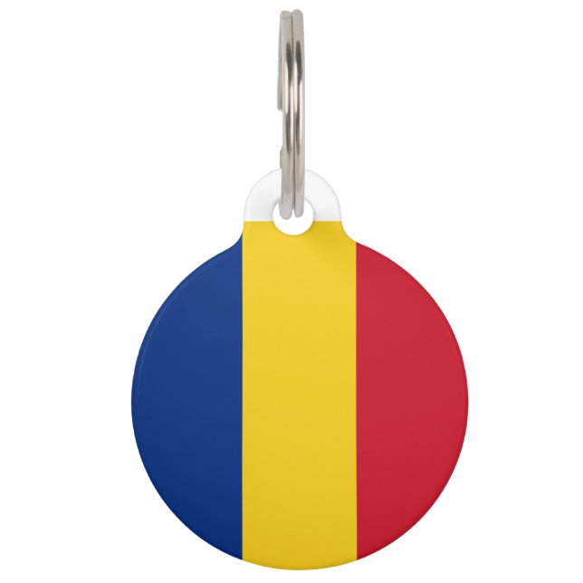 Roemeense vlag huisdierpenning (Achterkant)