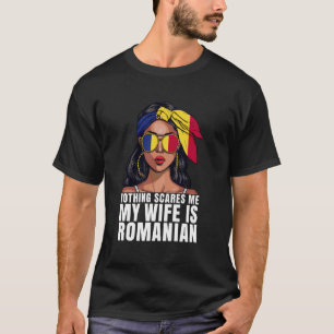 Roemeense Vlag Huwelijksjubileum Verloving Romani T-shirt