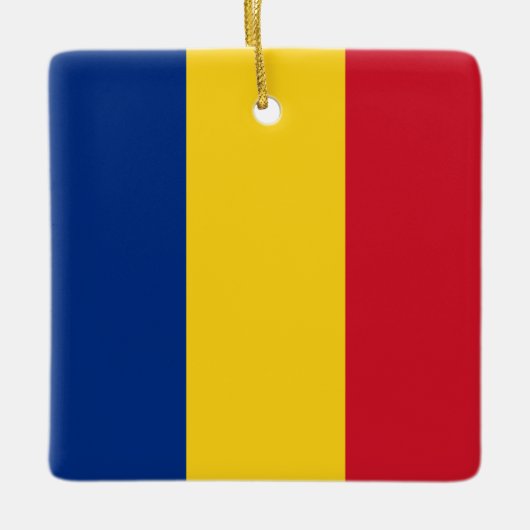 Roemeense vlag keramisch ornament (Voorkant)