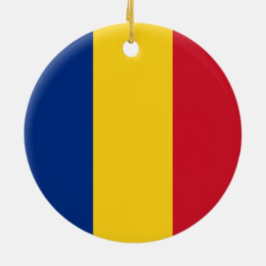 Roemeense vlag keramisch ornament (Achterkant)
