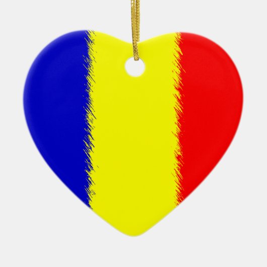Roemeense vlag keramisch ornament (Voorkant)